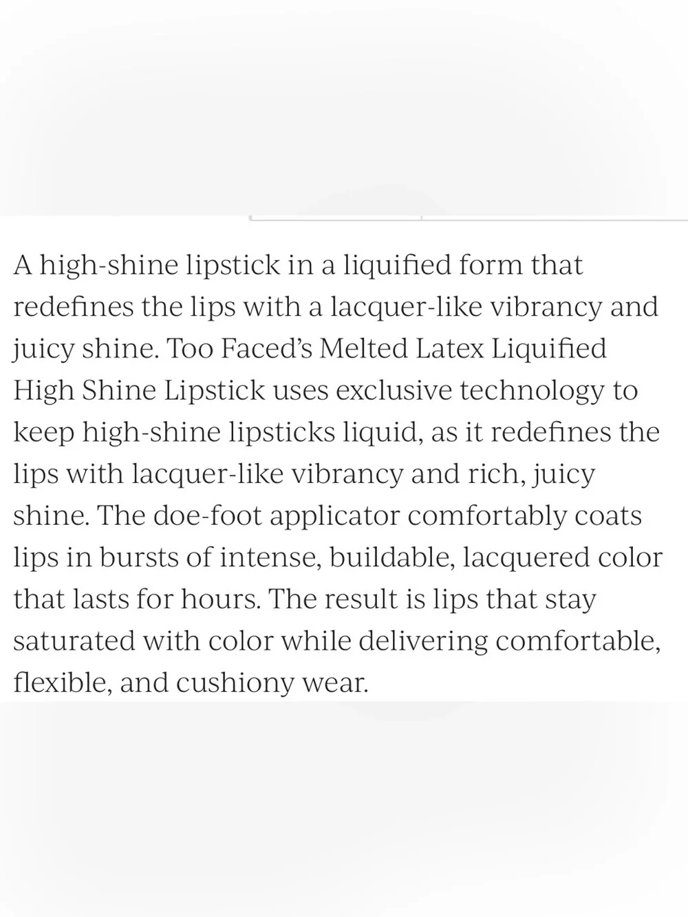Too Faced Melted Latex High Shine Lipstick - I’m Bossy